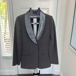 Gray Blazer Silk Lapels
